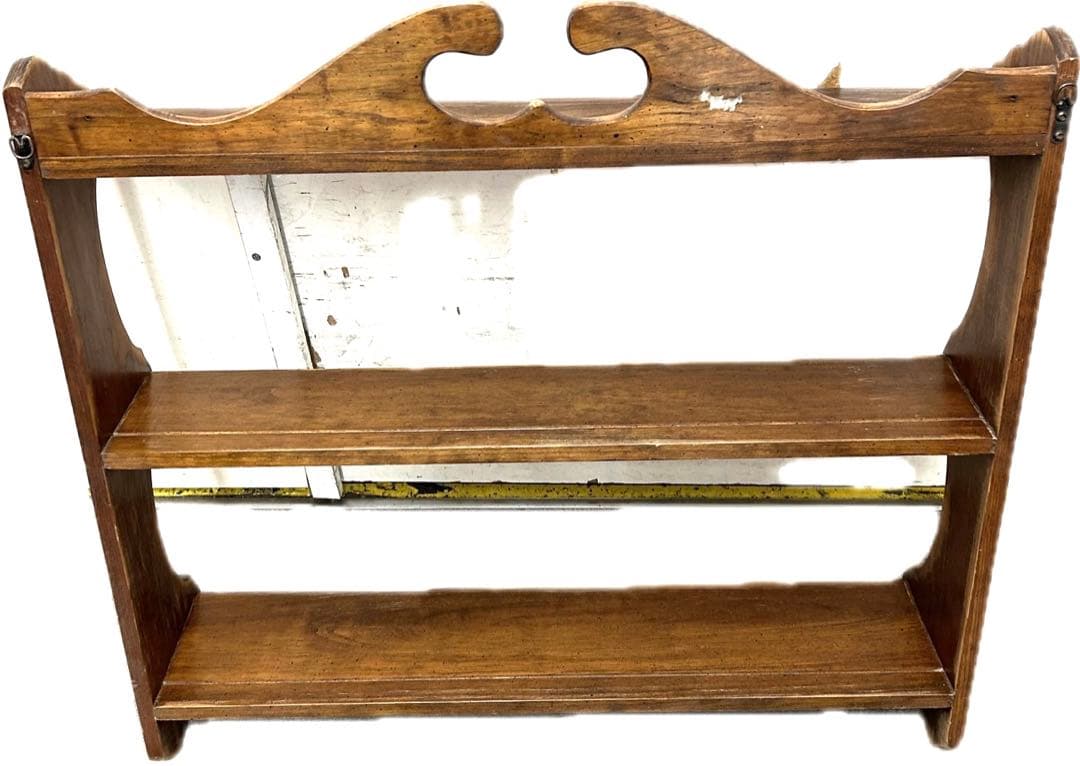 無垢材　ウォールシェルフ　アンティーク　輸入家具