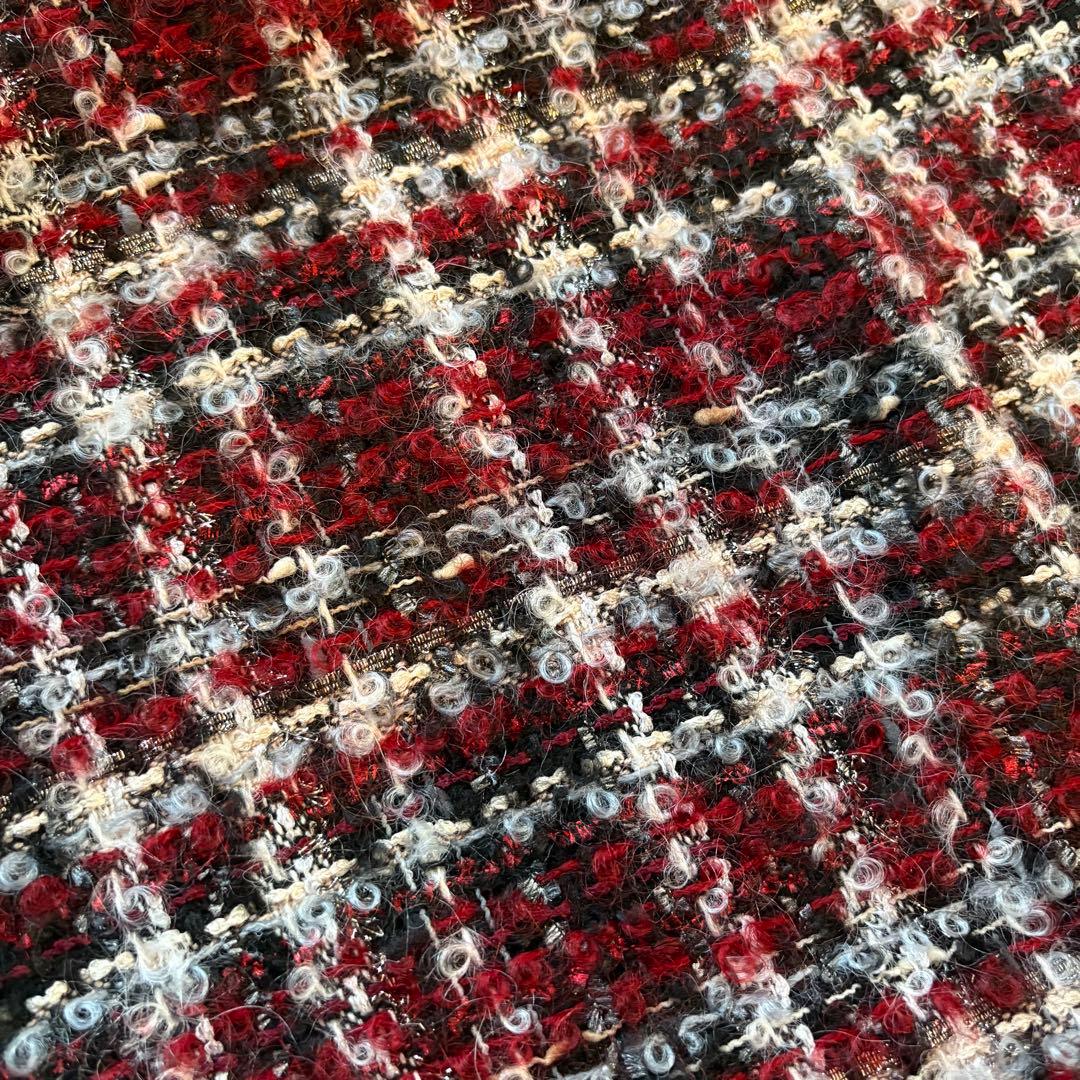 新品✨グレースクラス　2wayフォックスファー付ツイードコート　定価約10万円