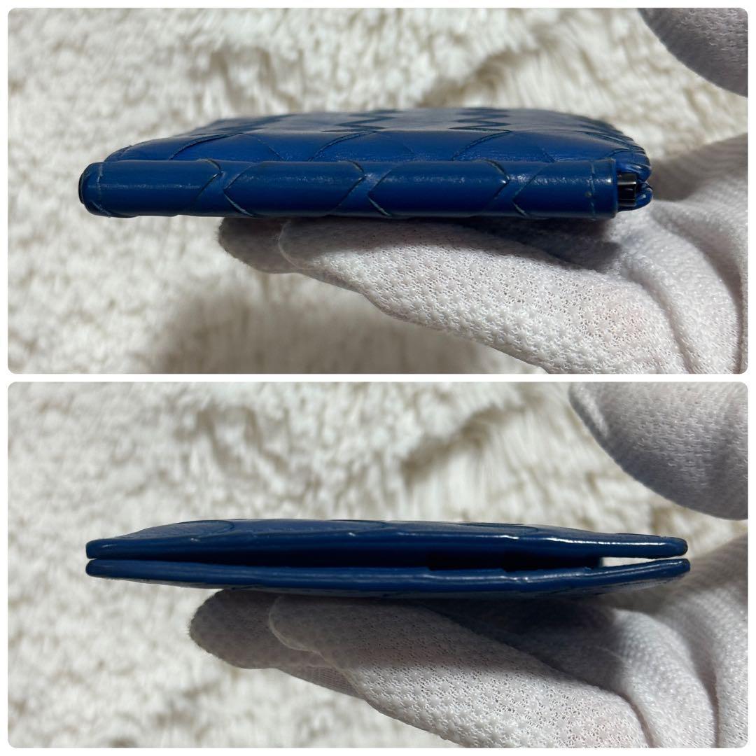 【良品】ボッテガヴェネタ　マネークリップ　ブルー　ネイビー