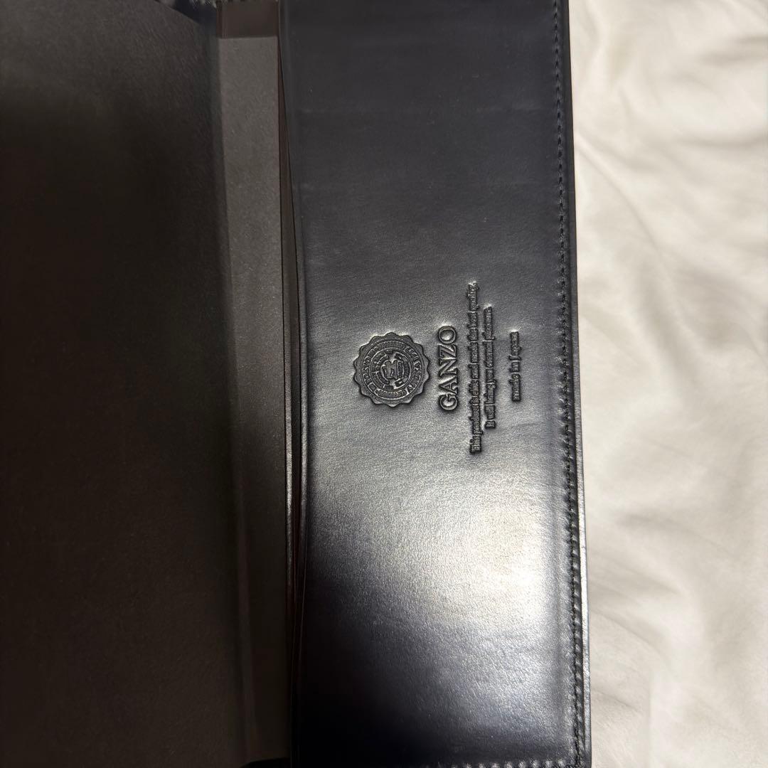 【新品未使用】GANZO 長財布 シェルコードバン ブラック