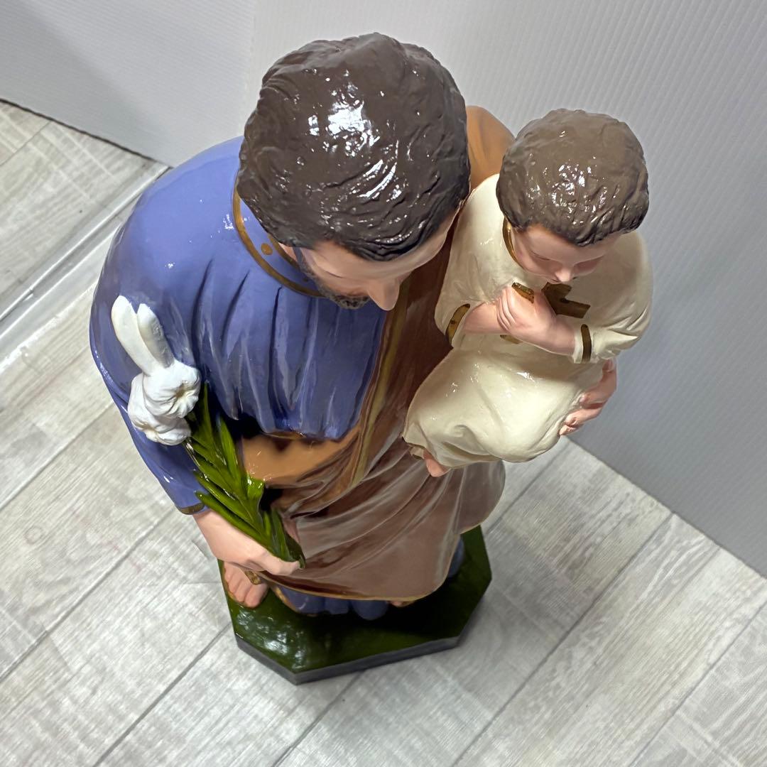 ⚫︎聖ヨゼフと御子像　高さ７３cm キリスト　 置物 ヨゼフ 置物