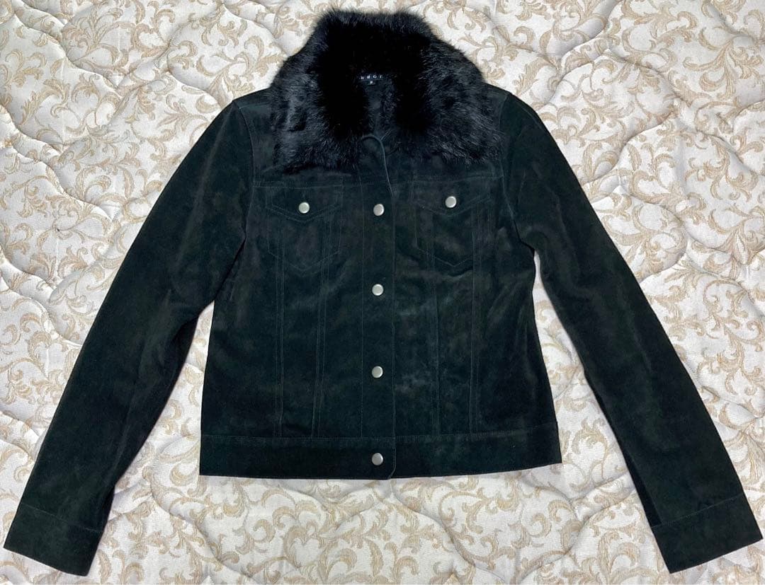 theory セオリー　本革ヌバックレザー&ラビットファー　トラッカージャケット