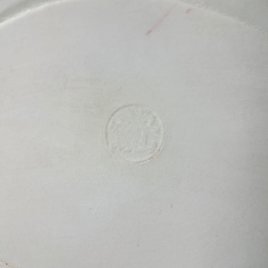 A059古染付 鰒盛付 淡幽造 五山窯 青白い陶器のボウル 木箱付き