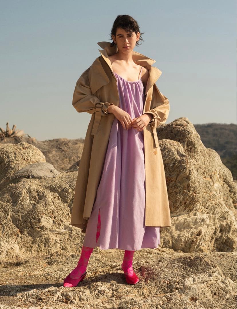 ヘリテノーム ガリャルダガランテ 定価8万 トレンチコート ライナー ノーカラー