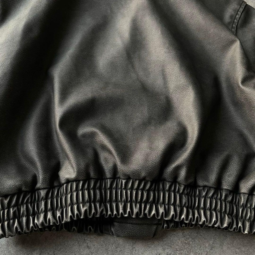 00s 美品 ダーリッチ アンティークレザー ライダースジャケット 短丈 Y2K