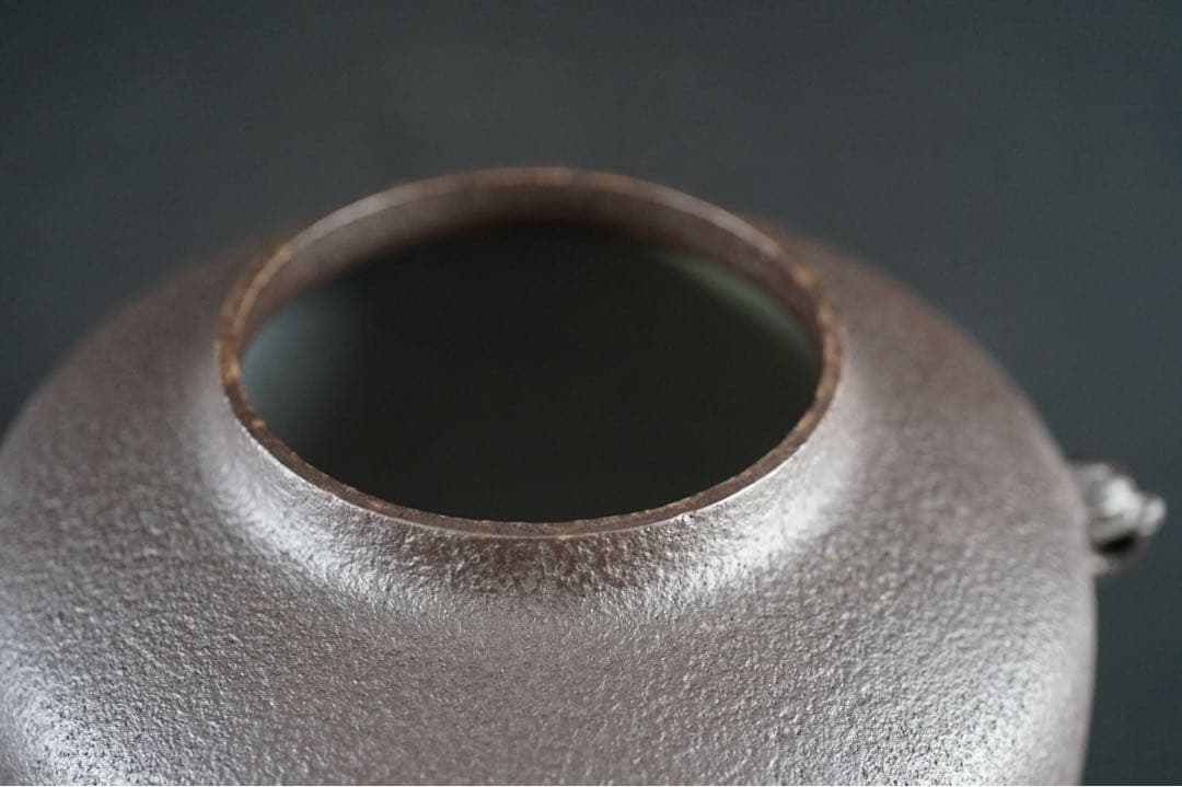 釜師 佐藤清光 作 阿弥陀釜 共箱 茶道具 茶釜