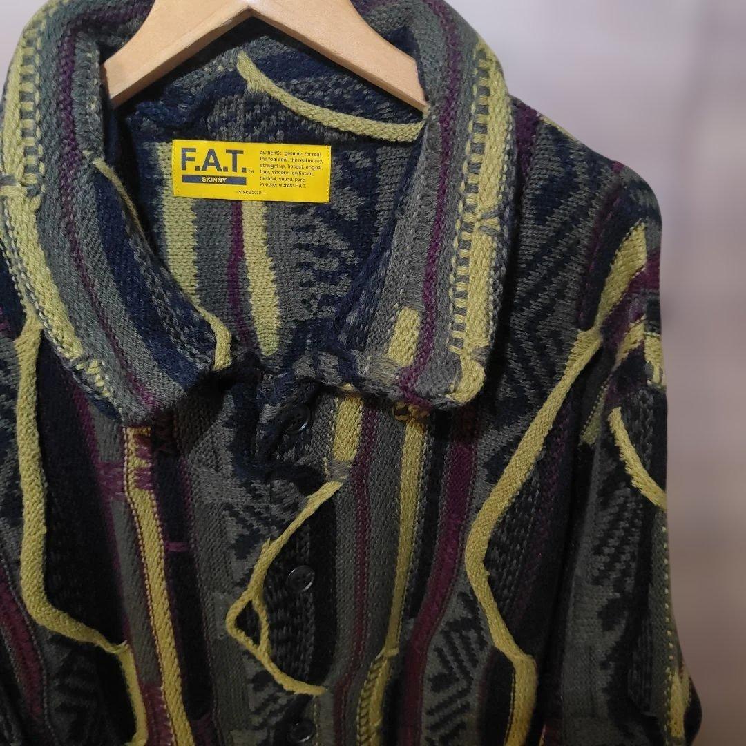 未使用に近い極美品 FAT 3Dニットカーディガン サイズSKINNY(L)