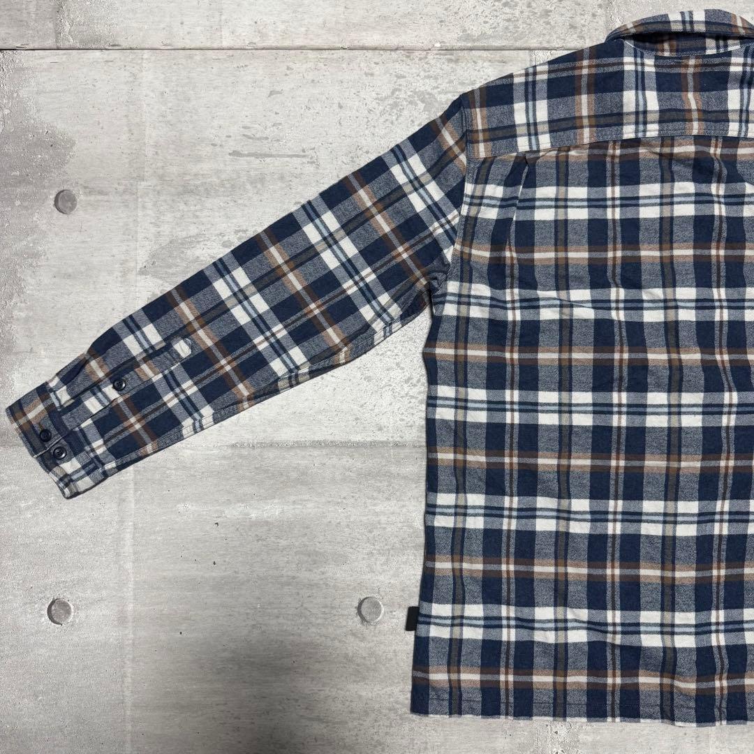 patagonia 23年製 フィヨルドフランネルシャツ ネイビー ネルシャツ