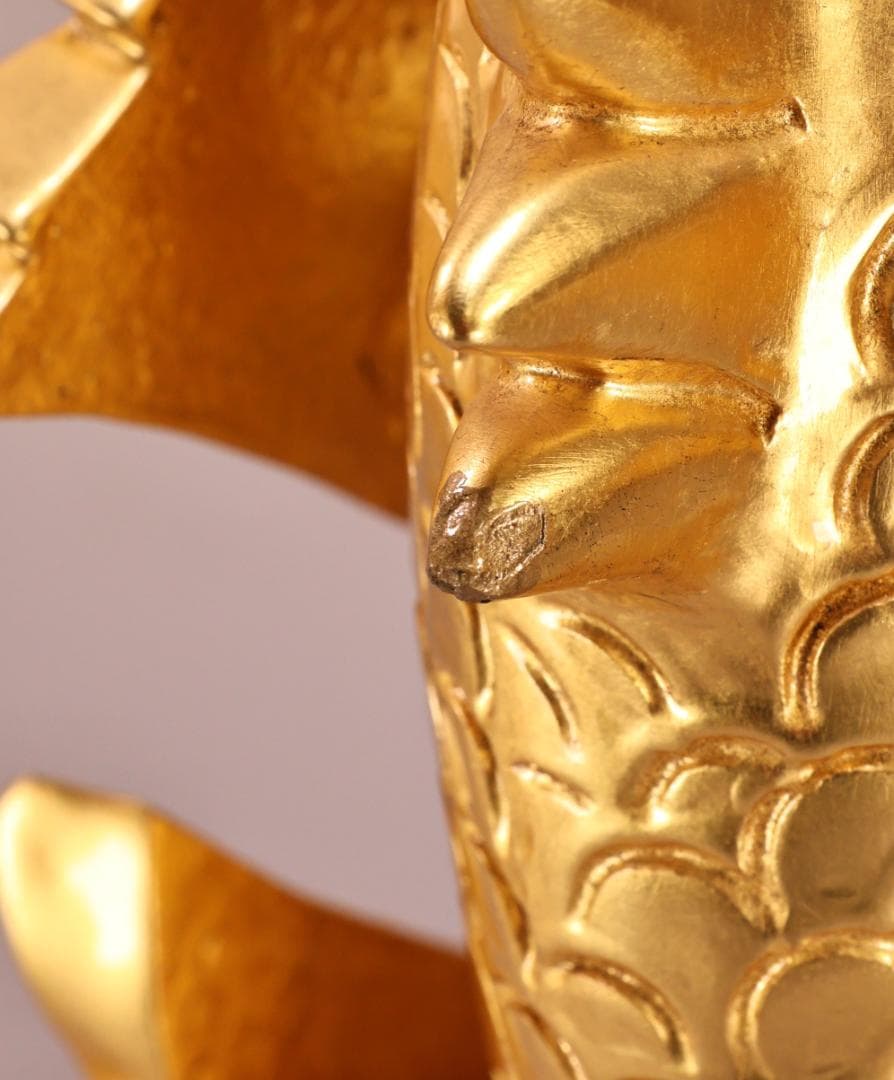 BK261　金鯱鉾　しゃちほこ　一対　鬼瓦　屋根瓦　置物　明石城　平成十二年