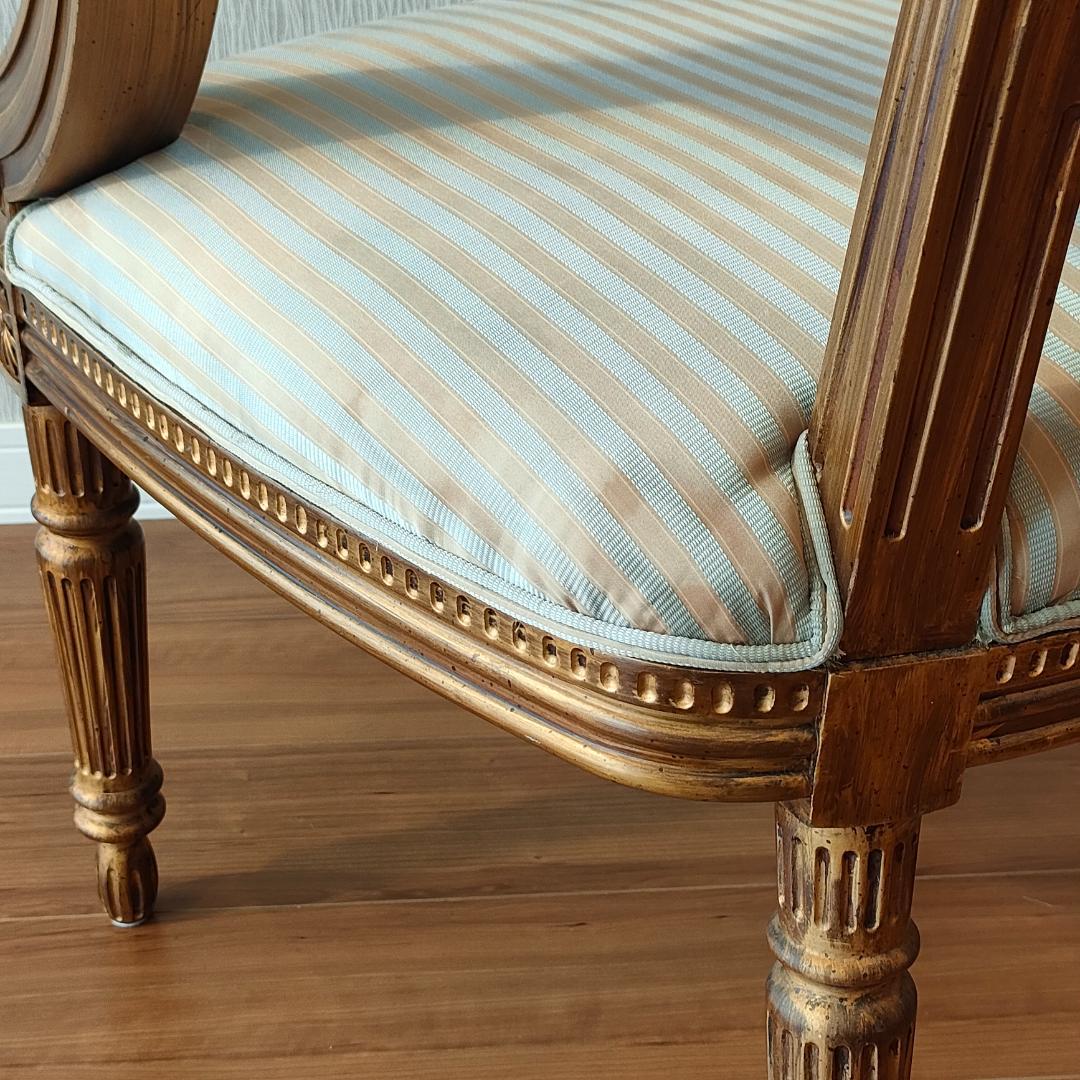 アンティーク　アームチェア　シャビーシック　リビングチェア②