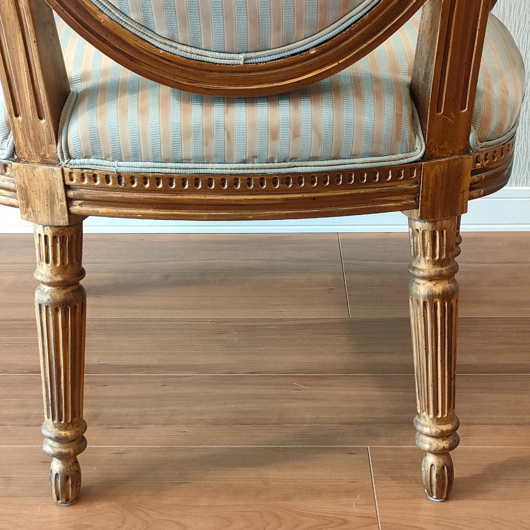 アンティーク　アームチェア　シャビーシック　リビングチェア②