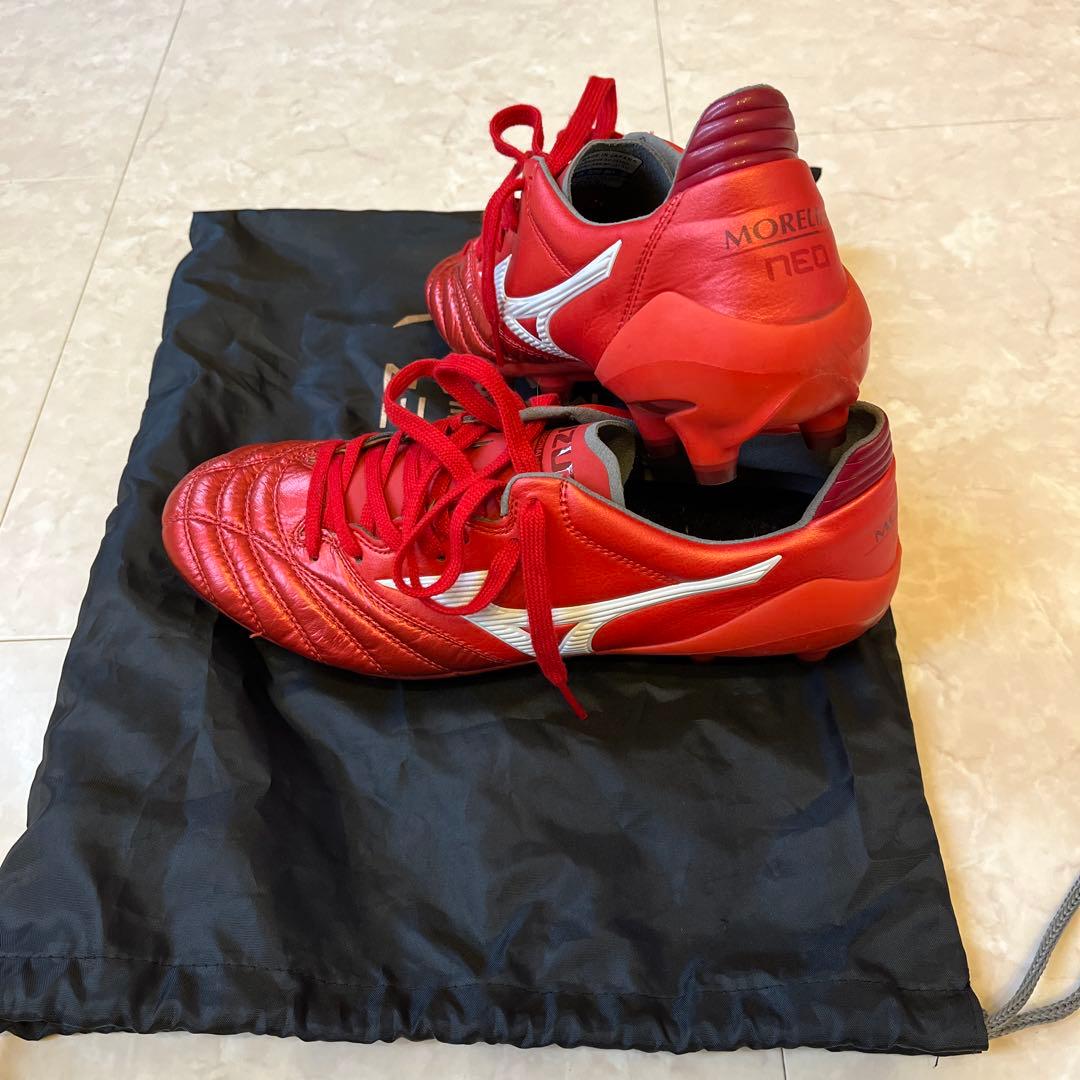 サ*手様 Mizuno Morelia Neo サッカーシューズ レッド