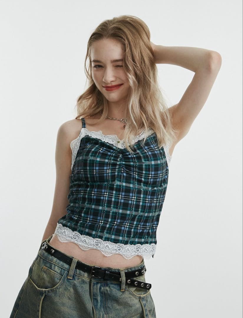 き*に様 ランジェリービスチェスイムウェア グリーン