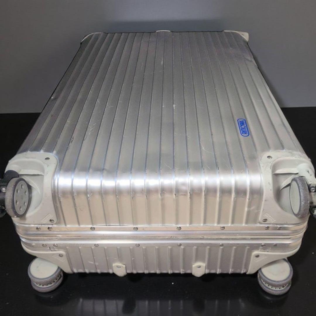 大型 RIMOWA リモワ トパーズ アルミ キャリーケース 旅行 4輪 青ロゴ