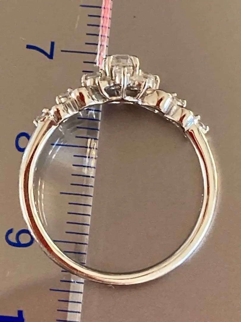 m*l様 ローズカットダイヤモンド透かしリングK18WG 18金ホワイトゴールド