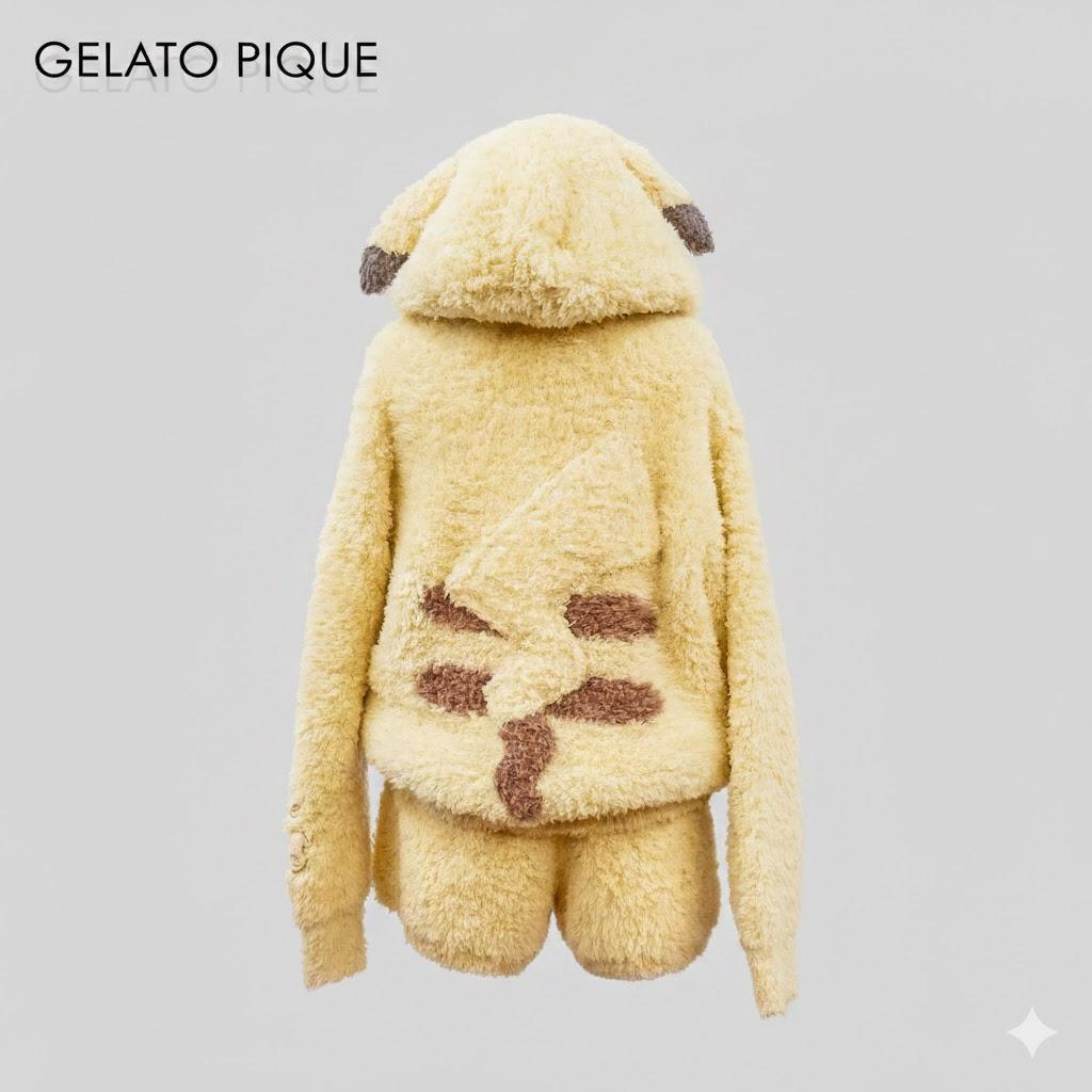 【新品タグ付】ジェラピケ ポケモンスリープ ピカチュウ パーカー&ショートパンツ