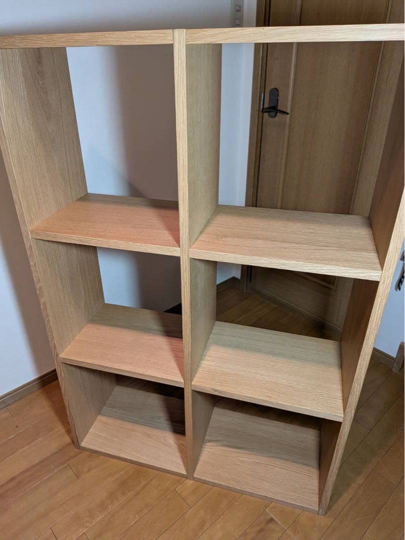 ■送料込■無印スタッキングシェルフ 3×2 木製家具棚 MUJI 収納オーク材