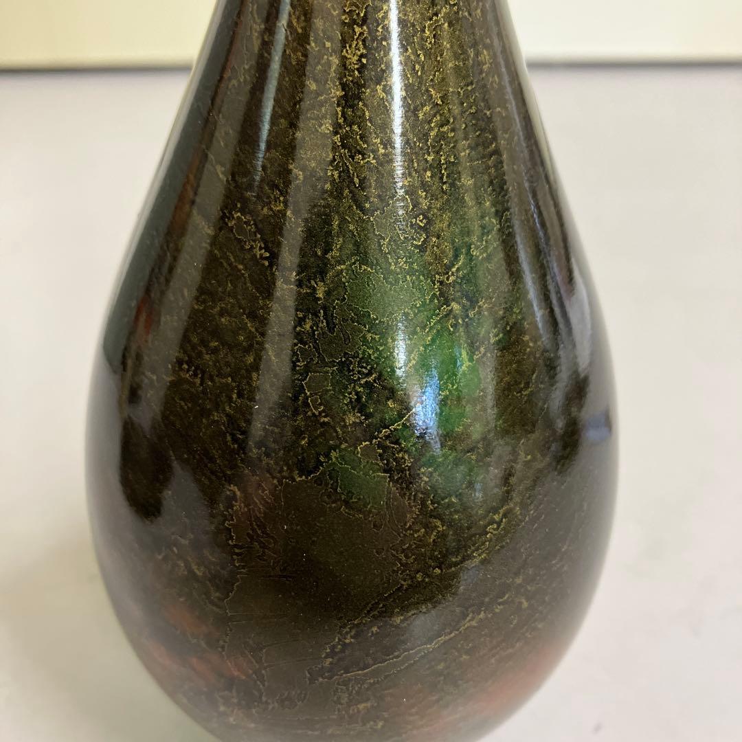 D壁 高岡銅器 青銅花瓶 松美堂 伝統工芸品 美術工芸 叙勲記念品 花瓶 箱付き