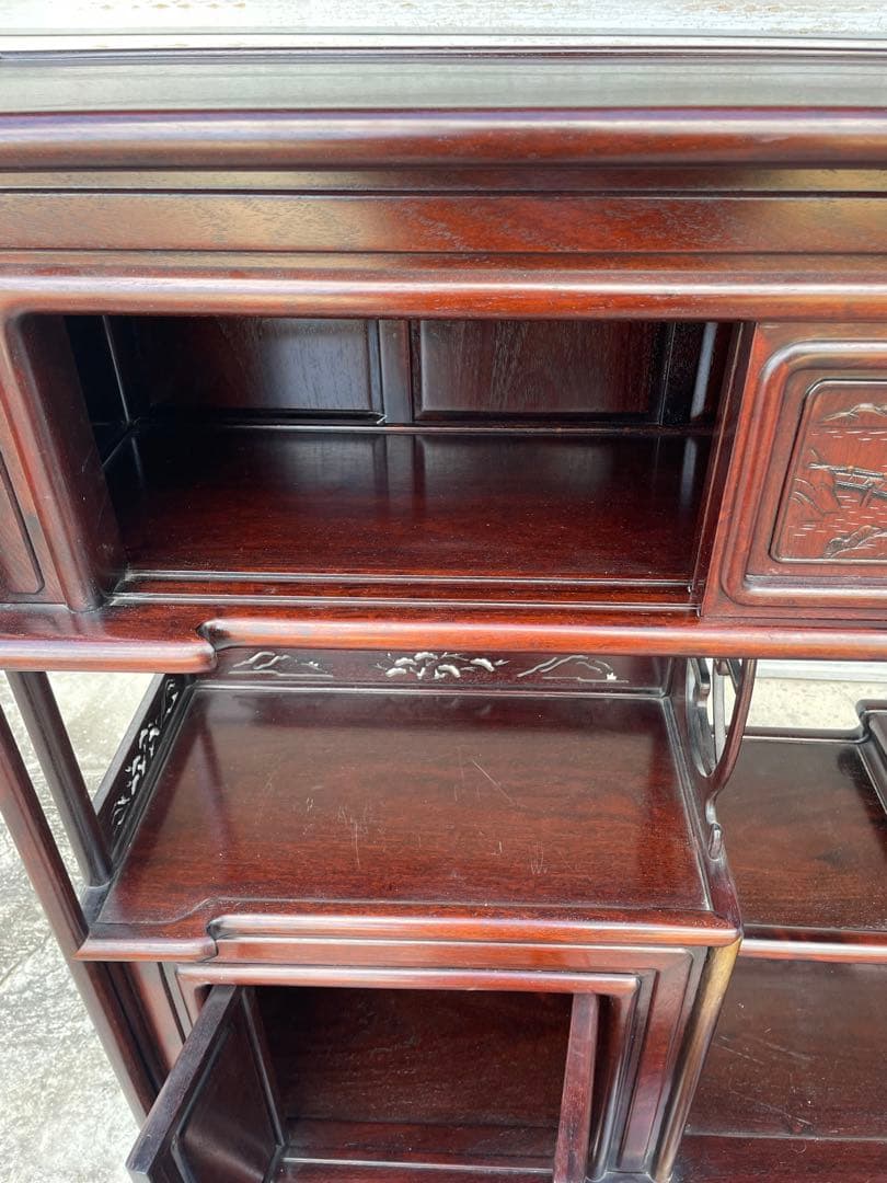 唐木家具 茶箪笥 ヴィンテージ　飾り棚 アンティーク家具　和家具