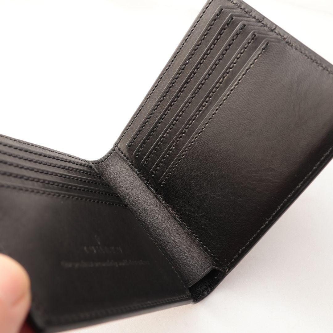 B品 ユハク yuhaku コードバン 二つ折り財布 札入れ ダークブラウン