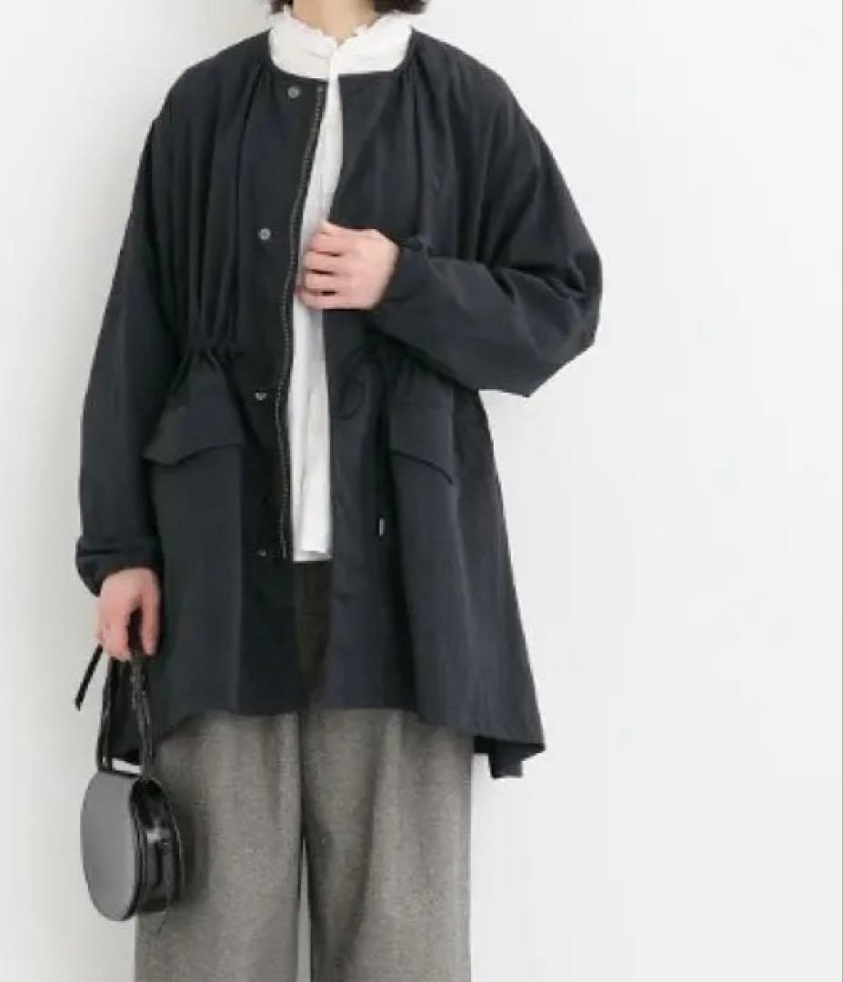 ルグラジック　ナイロン　カラーレスコート　ノーカラー
