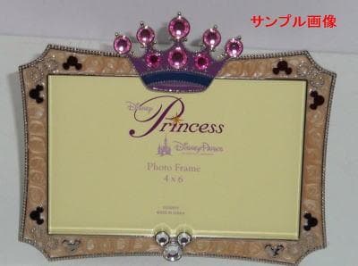 ディズニー　プリンセス・ティアラ＆ミッキー柄　フォトフレーム