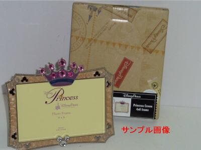 ディズニー　プリンセス・ティアラ＆ミッキー柄　フォトフレーム