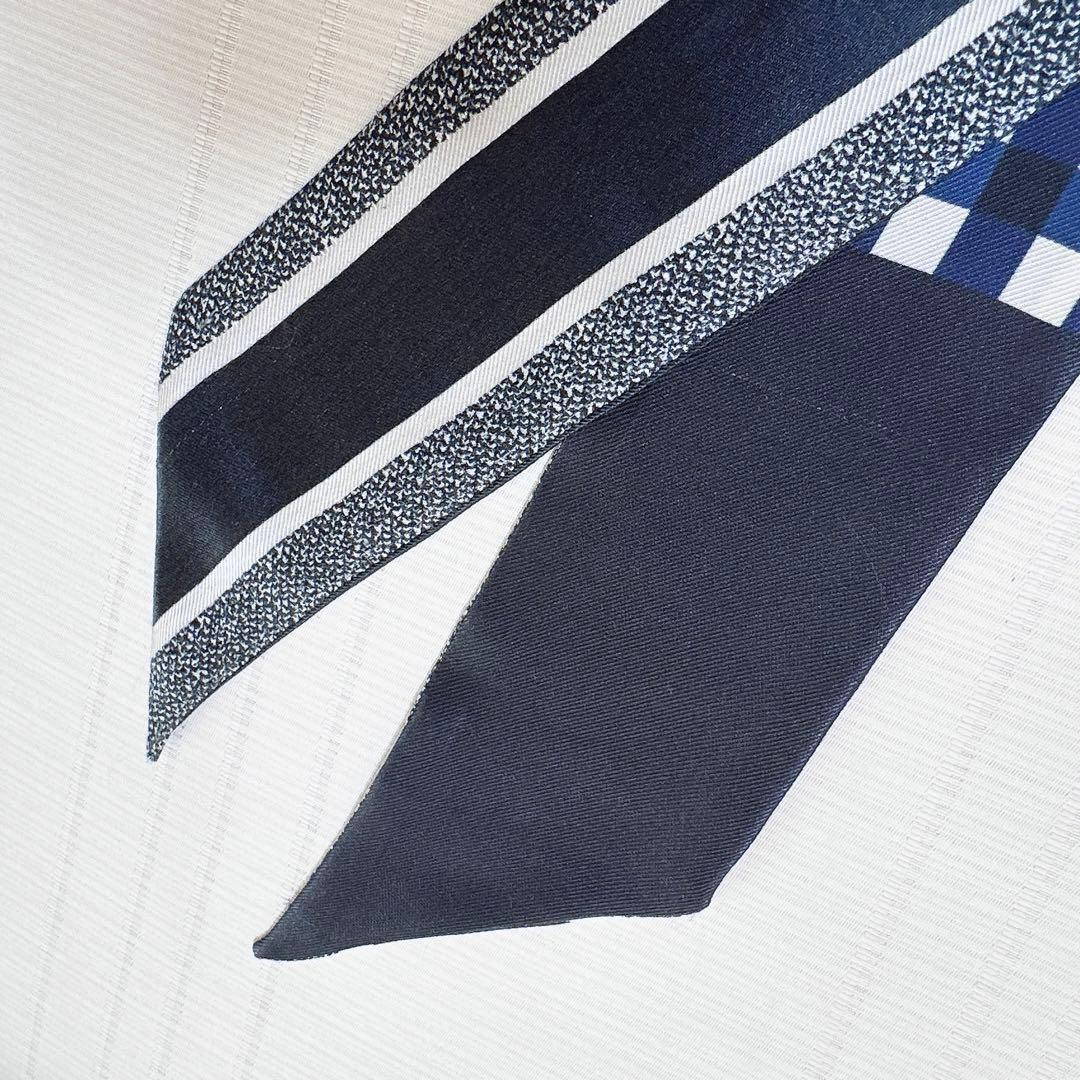 DIORディオール　チェック柄　ミッツァ　スカーフ　バンドー　美品