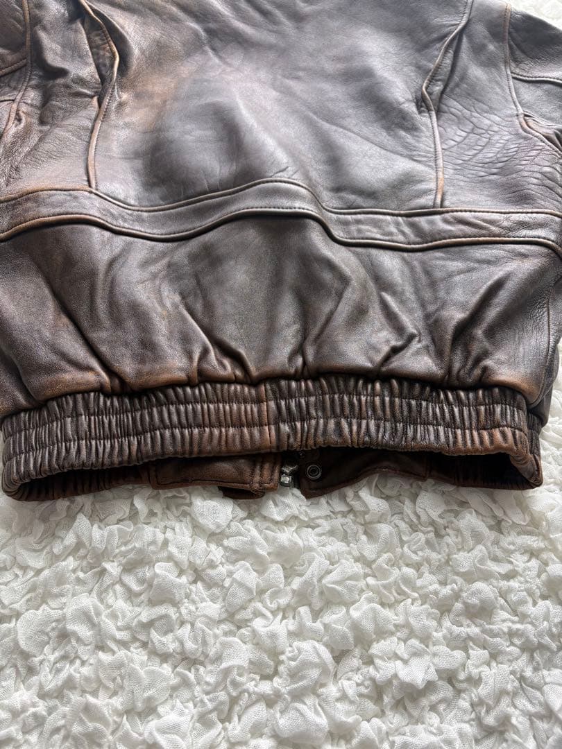 USARMY G1 羊革 フライト レザージャケット ファー取外し可　L