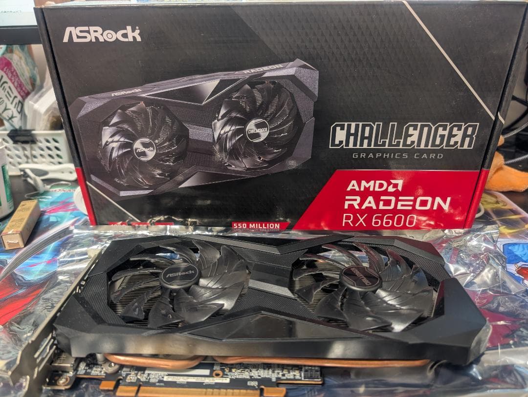 ASRock Radeon RX 6600 Challenger 本体+箱