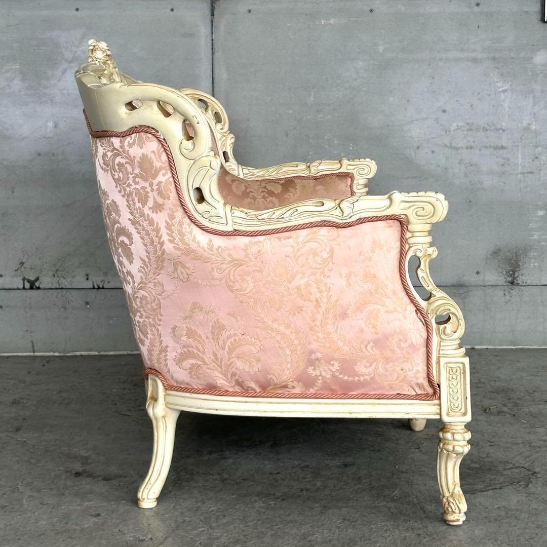 ★90s★イタリア製　アンティーク　ヴェルサイユ ロココ調 2Pソファ 姫家具