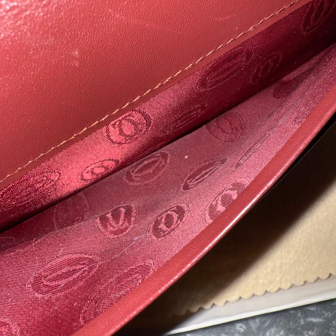 ⭐️未使用品⭐️　カルティエ　マストライン　長財布　二つ折り財布　ボルドー　レザー
