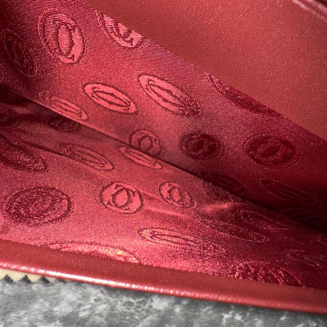 ⭐️未使用品⭐️　カルティエ　マストライン　長財布　二つ折り財布　ボルドー　レザー