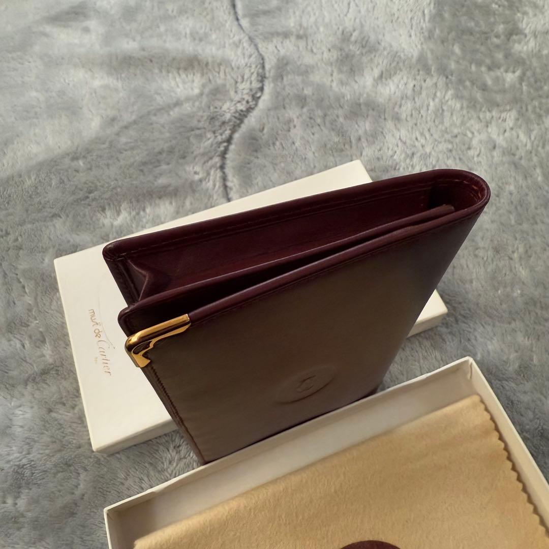 ⭐️未使用品⭐️　カルティエ　マストライン　長財布　二つ折り財布　ボルドー　レザー