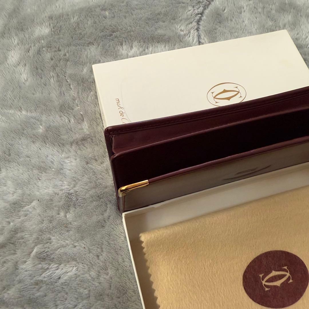 ⭐️未使用品⭐️　カルティエ　マストライン　長財布　二つ折り財布　ボルドー　レザー