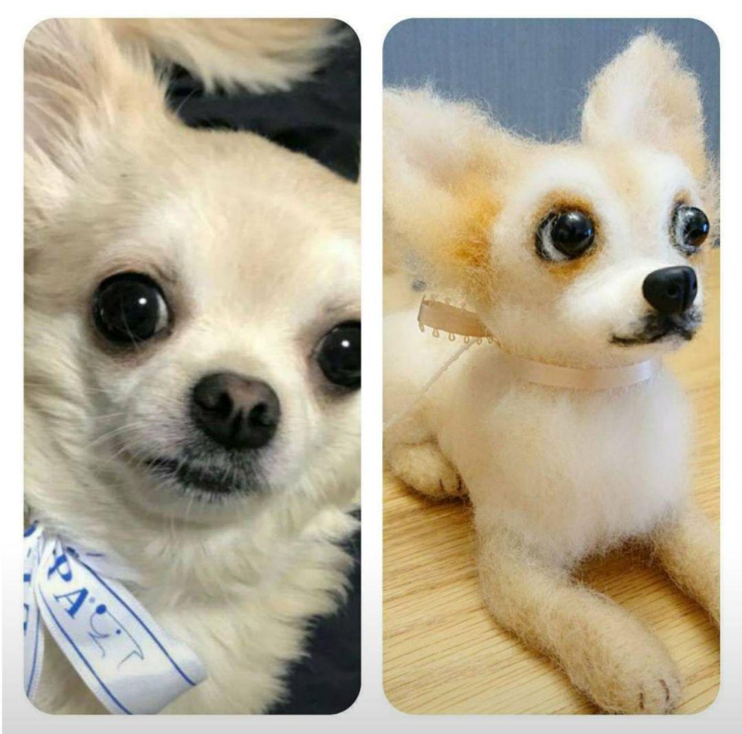 羊毛フェルト犬、サンプル画像