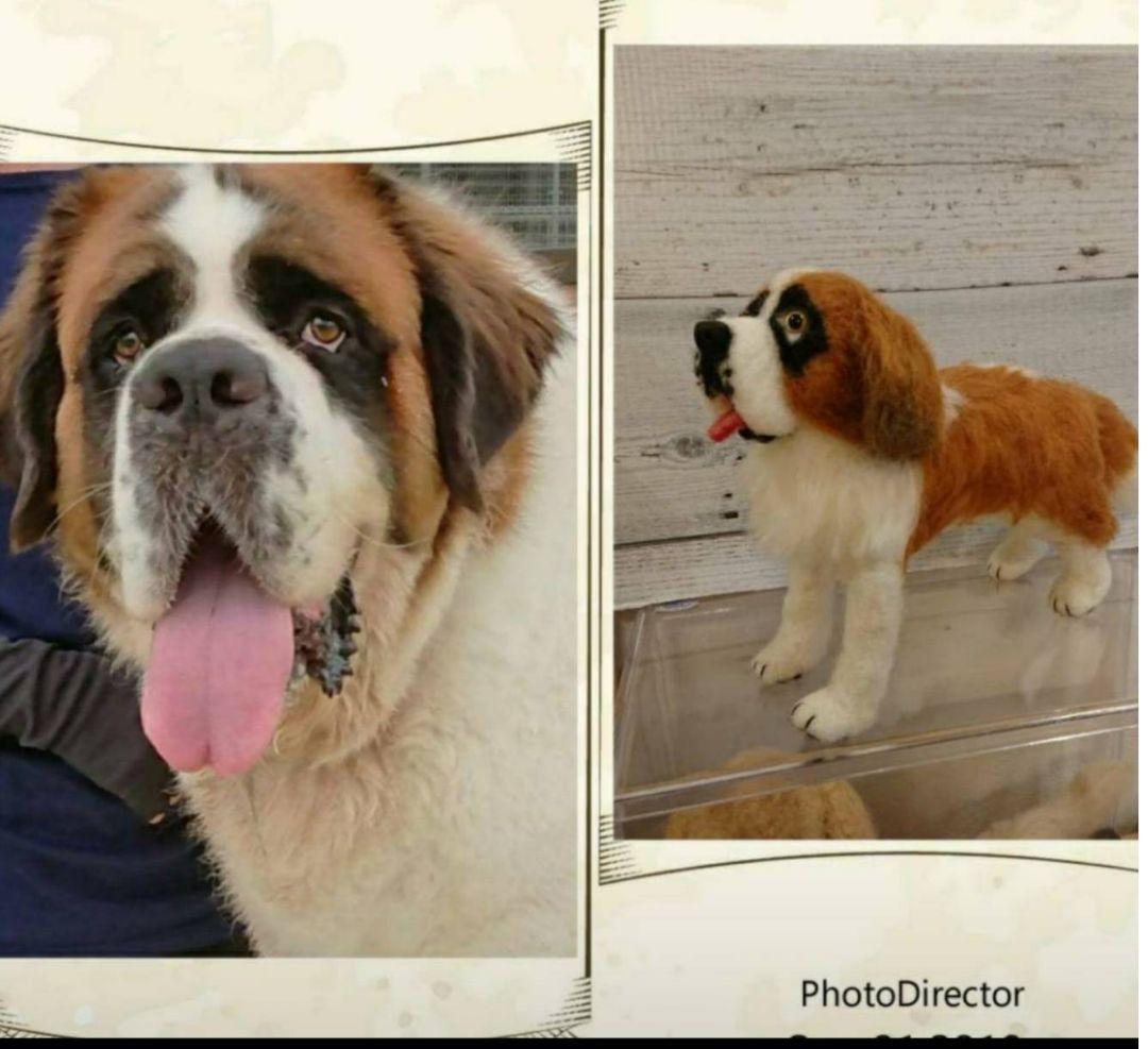 羊毛フェルト犬、サンプル画像