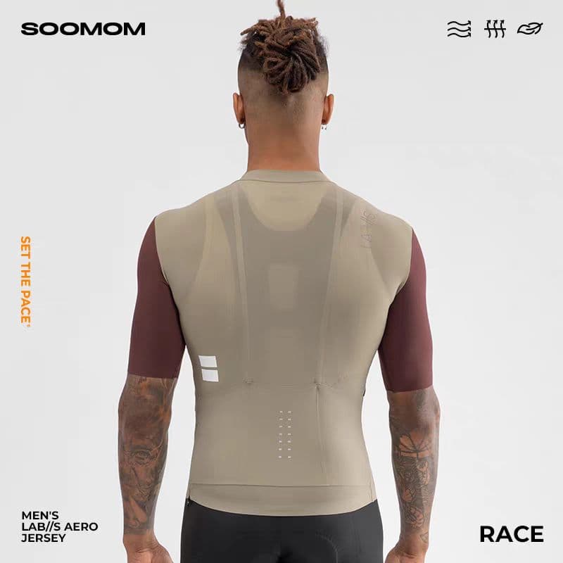 SOOMOM レースフィット サイクルジャージ 半袖