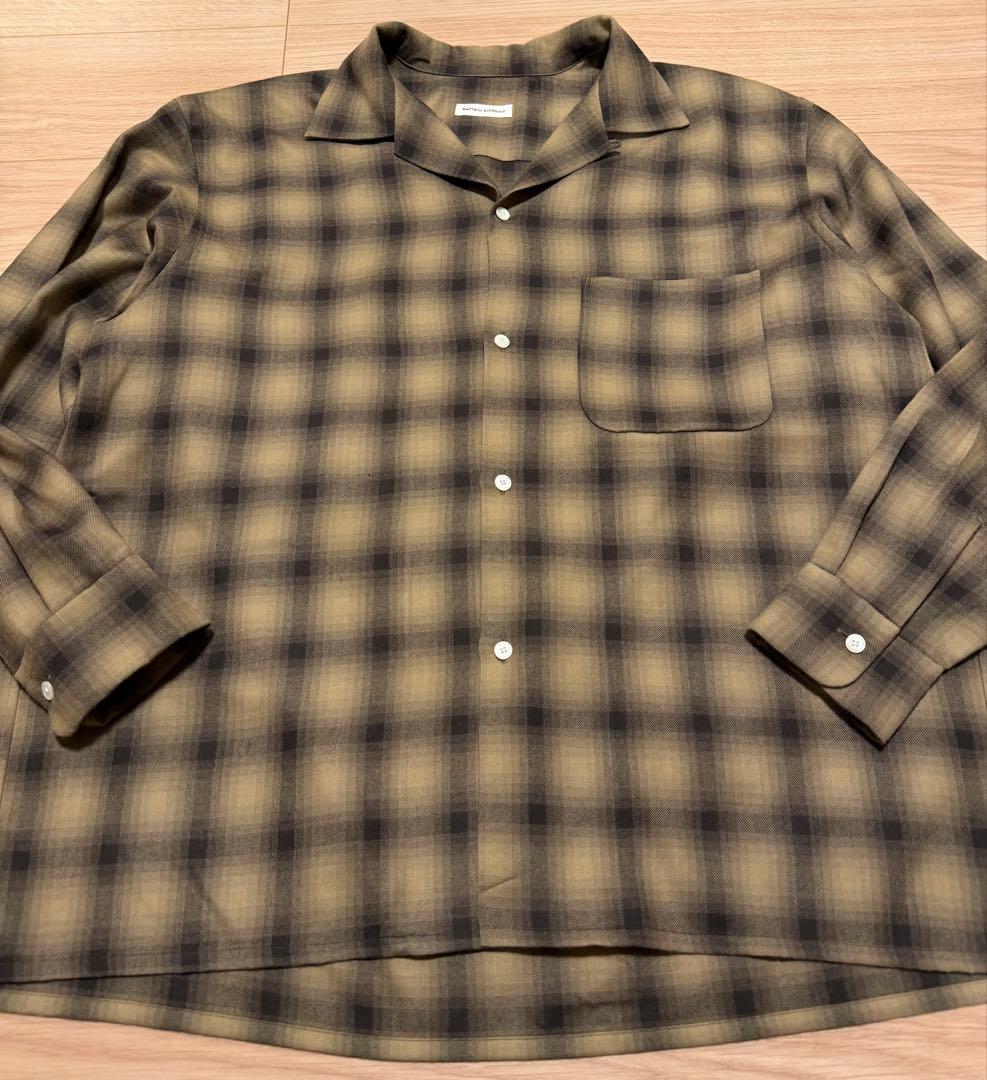 KAPTAIN SUNSHINE ウール オンブレ オープンカラー シャツ 3