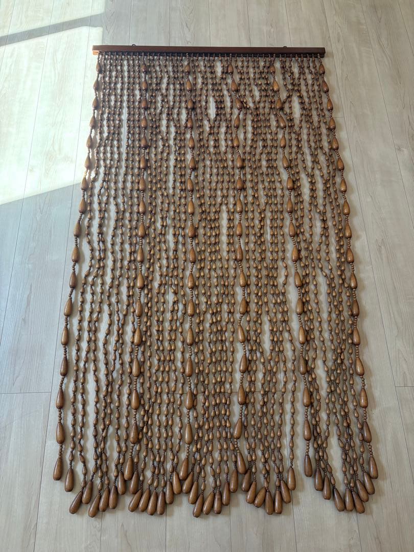 美品　珠のれん　ブラインド　カーテン　昭和レトロ　古民家　古道具　玉のれん　暖簾