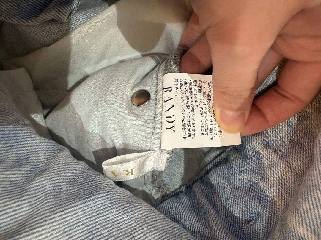 【完売品】Randyビジューバックカットワイドデニム Sサイ