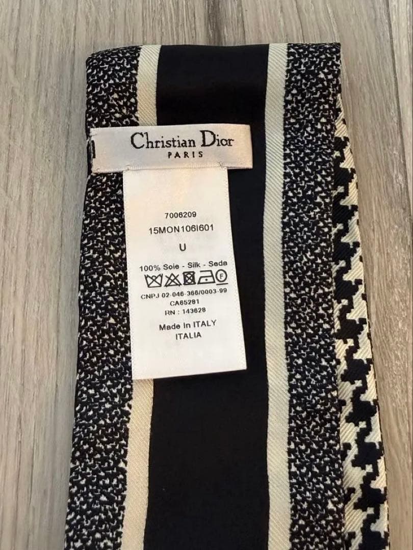 Christian Dior スカーフ 千鳥格子柄