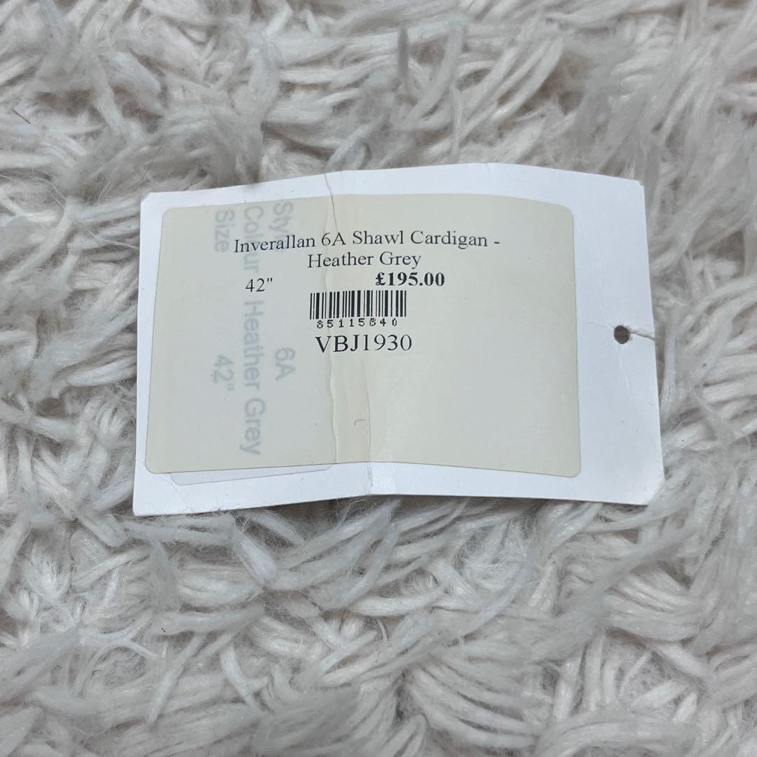 インバーアラン　サイズ42 ショールカラーカーディガン　6A ブラウン