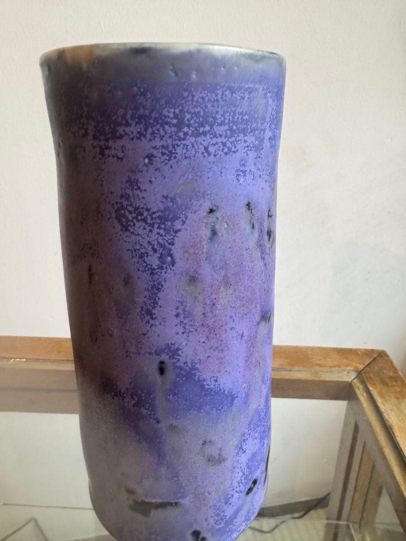 結城彩　花器　フラワーベース　陶器　人気色　油薬