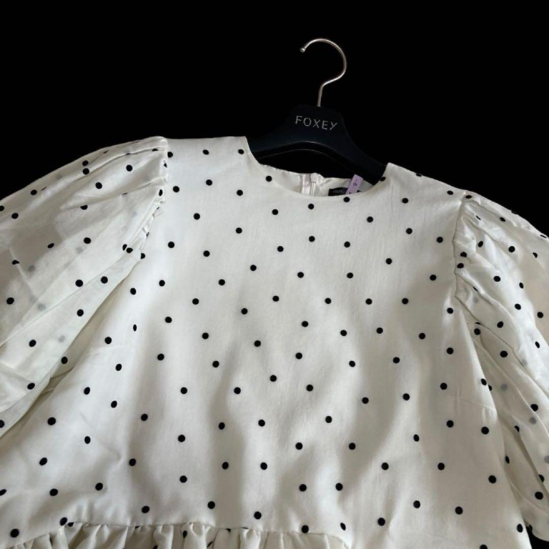 2024/ツルバイマリコオイカワ/トップス/ブラウス/パフスリーブ/ドット