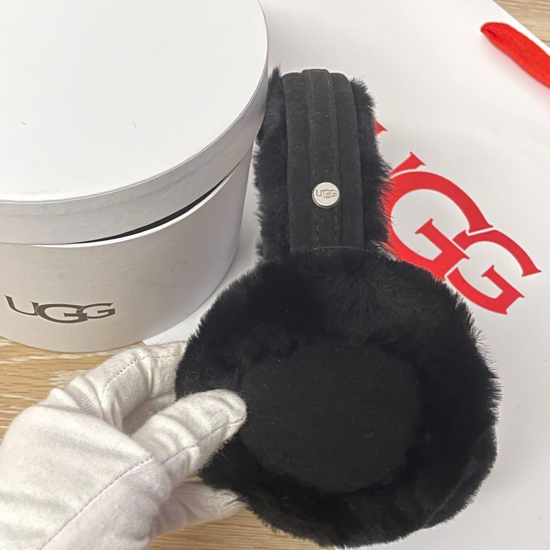 【新品未使用】UGG シープスキン イヤマフ　イヤーマフラー　耳当て　ブラック