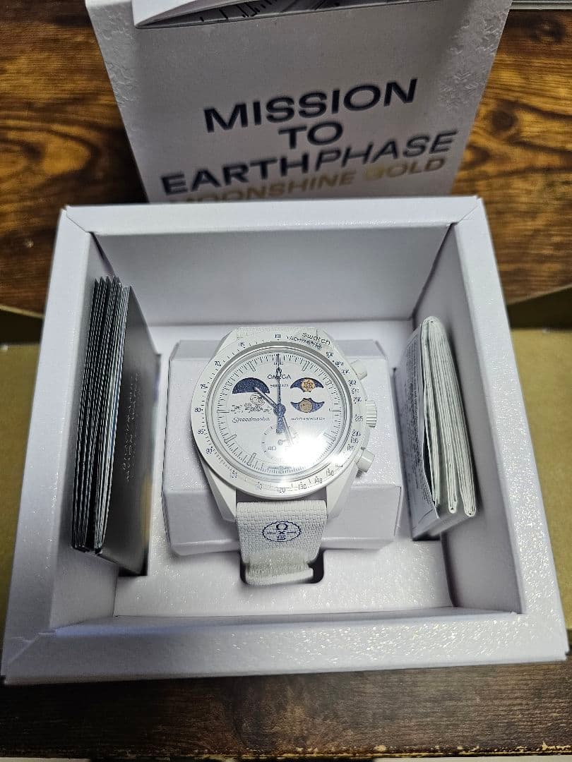 オメガ スウォッチ OMEGA スヌーピー 雪の結晶　ベルトサイズM