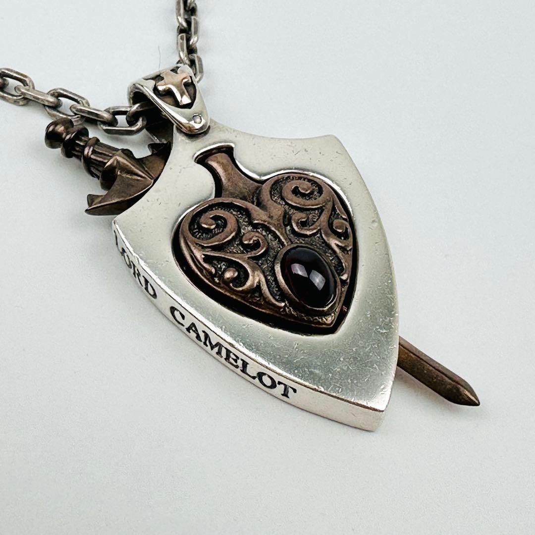 美品　希少　ロードキャメロット　盾と剣のネックレス　アクセサリー　シルバー925