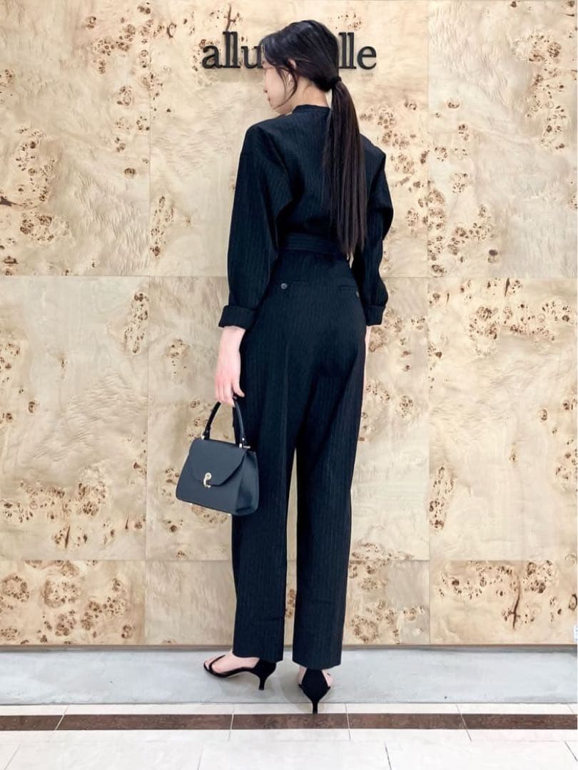 N⭐　 リネンコンストライプジャンプスーツ 定価5万円