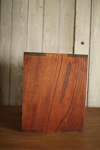 古い木製の小引き出し5杯　書類棚　レターケース　古家具　古民家